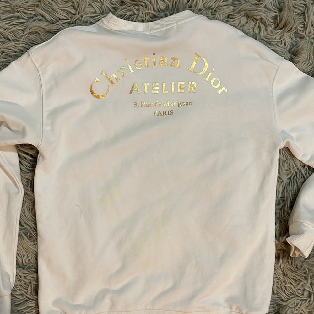 Authentic Dior white pullover sweatshirt